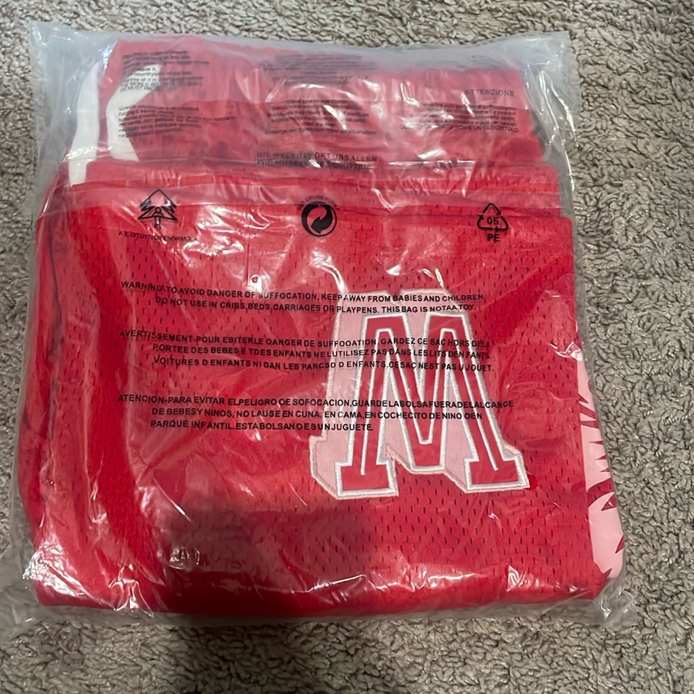 New in plastic red Darc sport shorts